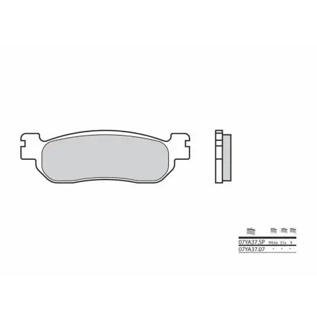 Solde Plaquettes de frein moto BREMBO 07YA37SP métal fritté