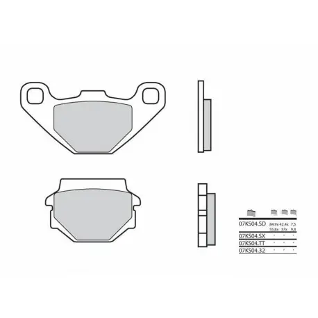 Satisfait Ou Remboursé Plaquettes de frein moto route carbone céramique BREMBO 07KS0432