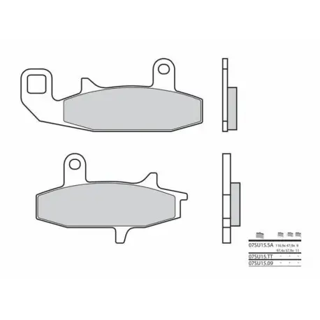 Plaquettes de frein BREMBO route métal fritté 07SU15SA Prix Cassé