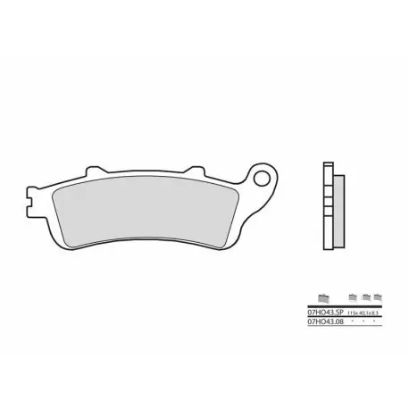 Plaquettes de frein moto route métal fritté BREMBO 07HO43SP Bon Marché