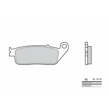 Paiement Sécurisé Plaquettes de frein moto route métal fritté BREMBO 07HO34SP
