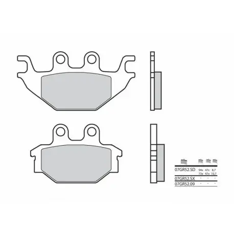 Offre Spéciale Plaquettes de frein BREMBO route carbone céramique 07GR5209