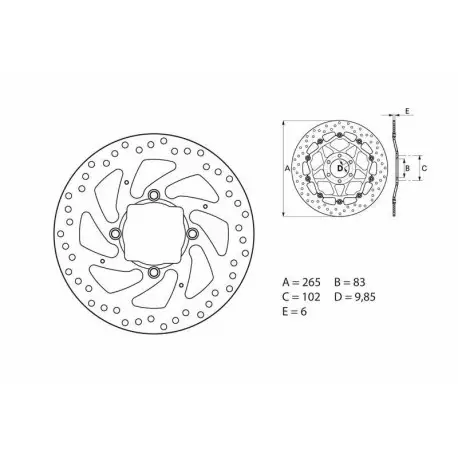 Disque de frein moto BREMBO ORO 68B407H2 Prix Cassé