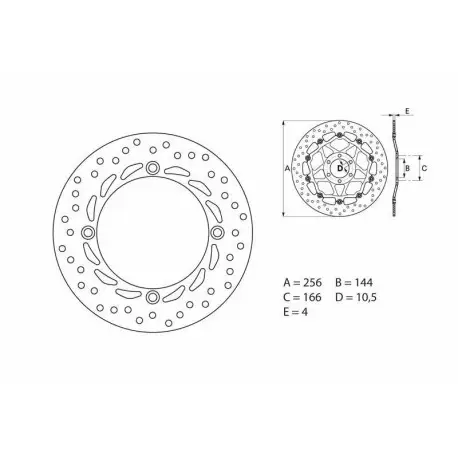 Expédié Aujourd’hui Disque de frein moto BREMBO ORO 68B407A5
