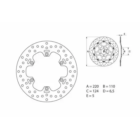 Quantité Limitée Disque de frein moto BREMBO ORO 68B40753