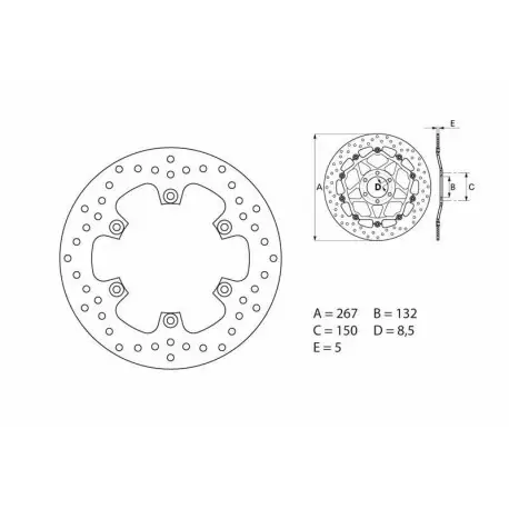 Prix Cassé Disque de frein moto brembo 68B407E4
