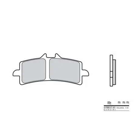 Plaquettes de frein route métal fritté BREMBO 07BB37SA Retour Gratuit