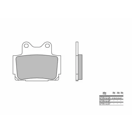 Plaquettes de frein moto BREMBO 07YA12SP métal fritté Super Prix