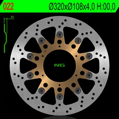 Disque de frein moto flottant NG 022 Produit De Marque