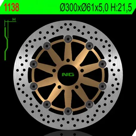 Meilleur Prix Disque de frein NG BRAKES flottant 1138