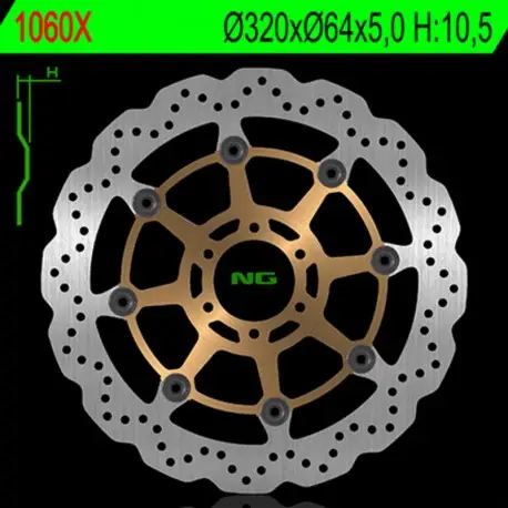 Marque Disque de frein NG 1060X Wave Flottant