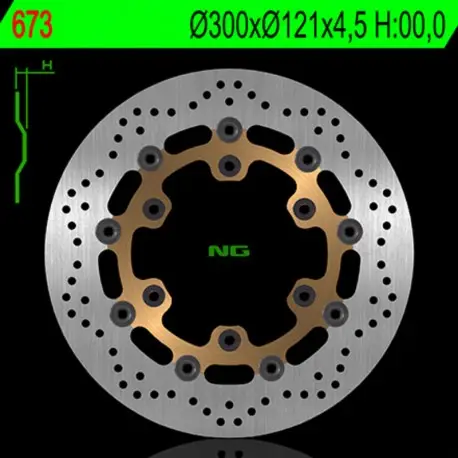 Satisfait Ou Remboursé Disque de frein NG BRAKES flottant 673