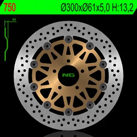 Nouvelle Collection Disque de frein NG 750 Rond Semi-Flottant