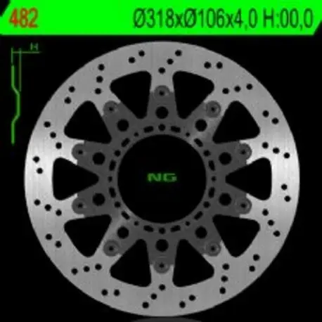 Top Vente Disque de frein NG 482 Rond Semi-Flottant