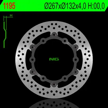 Disque de frein NG BRAKES flottant 1195 Pas Cher