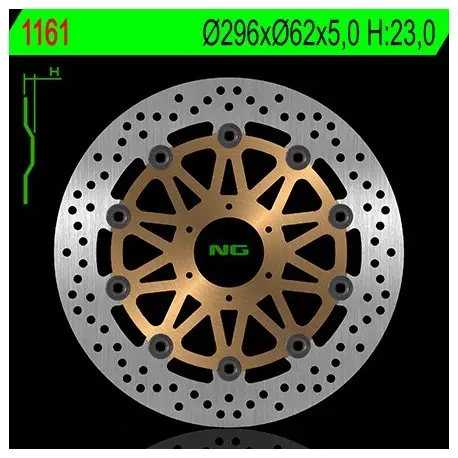 Prix Bas Disque de frein NG BRAKE DISC Flottant - 1161G