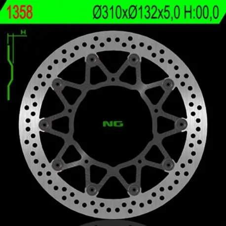 Disque de frein NG BRAKE DISC Flottant 1358 Meilleur Choix