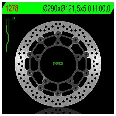 Disque de frein NG BRAKE DISC Flottant 1278 Certifié