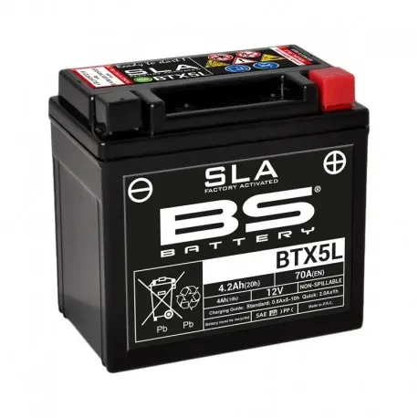 Batterie BS BATTERY SLA sans entretien activé usine YTX5L-BS BTX5L Livraison Gratuite