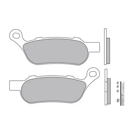 Livraison Gratuite Plaquettes de frein route métal fritté BREMBO 07HD07SP