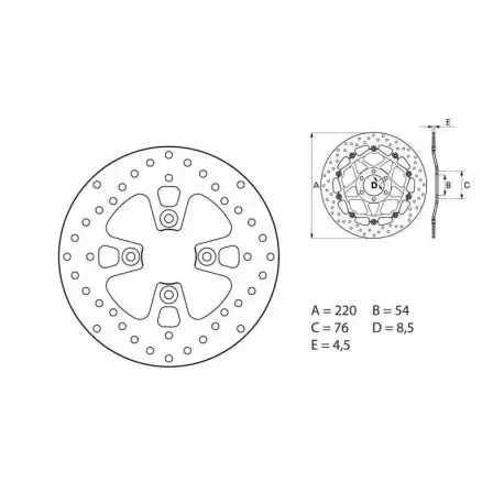 Produit De Marque Disque de frein BREMBO Oro fixe 68B407G3