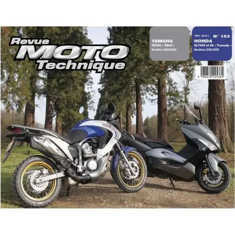 REVUE MOTO TECHNIQUE HONDA XL700V 2008-2009 et YAMAHA 500 TMAX 2008-2009 Commander Vite
