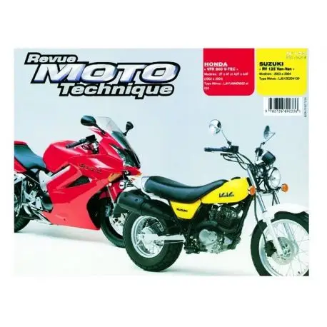 Solde REVUE MOTO TECHNIQUE HONDA VFR800 V-TEC 2002-2004 et SUZUKI RV125 VAN VAN 2003-2004