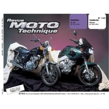 Prix Cassé REVUE MOTO TECHNIQUE YAMAHA TDM 850 1996-2001 et SUZUKI GN125 1987-2001