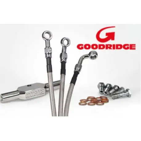 Durite de frein Goodridge Acier CHROME (3 Avant) Dernière Chance
