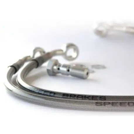 Nouveauté Durite de frein avant Spreedbrakes inox/raccord titane BMW R65 1986-1989 ""1DURITE""