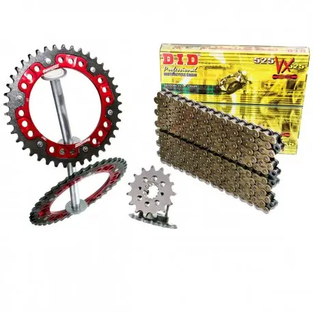 Kit Chaine moto DID stealth rouge HONDA CRF400RX CRF450RX Offre Spéciale