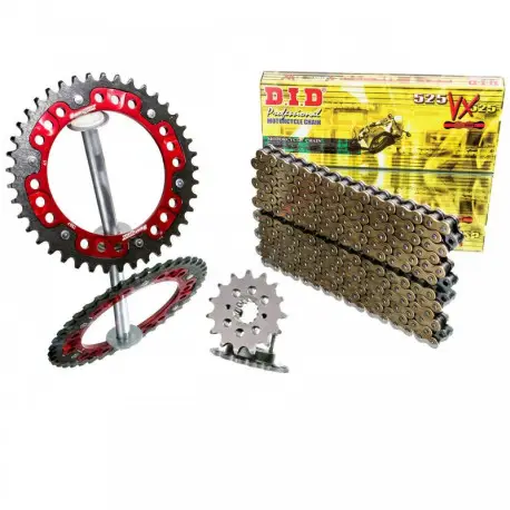 Kit Chaine moto bi-mat rouge DID YAMAHA 125 YZ FANTIC 125 XX Satisfait Ou Remboursé