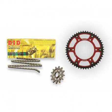 Achetez Aujourd’hui Kit Chaine moto Bi-matiere rouge DID GAS GAS 300 EC