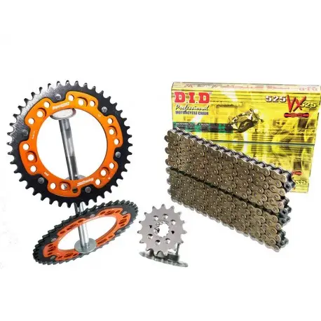 Kit Chaine moto DID stealth orange KTM 300 EXC TPI 2024 - 2025 Expédition Rapide