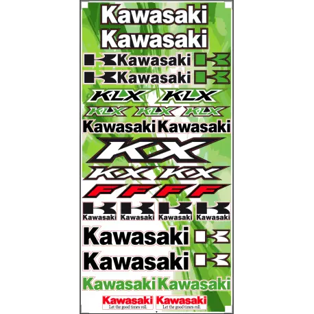 Planche autocollants KAWASAKI KLX KX KX-F Super Prix