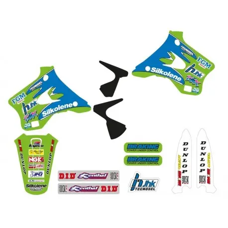 Kit déco TECNOSEL Team Kawasaki 1996 Vente Flash