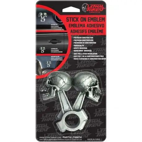 Emblème décoratif LETHAL THREAT PISTON SKULLS Nouveauté