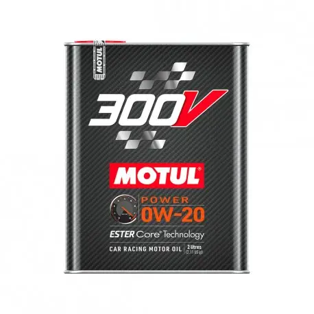 Top Vente Motul 300V POWER 0W20 Huile Moteur 100% Synthèse | Bidon 2L | 110813 | Nouvelle formule compatible FAP