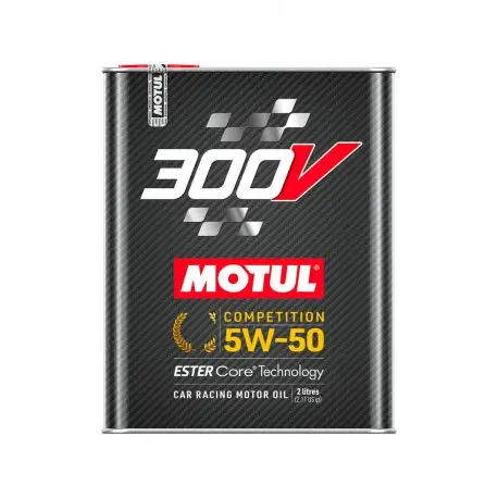Motul 300V COMPETITION 5W50 Huile Moteur 100% Synthèse | Bidon 2L | 110859 | Nouvelle formule compatible FAP Satisfait Ou Remboursé