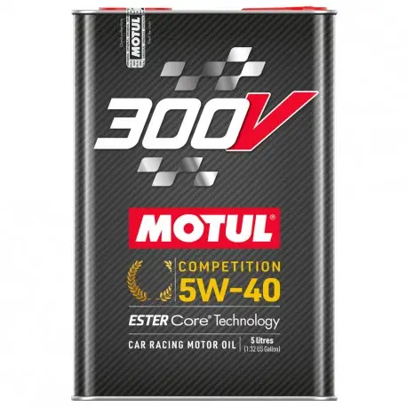 Certifié Motul 300V COMPETITION 5W40 Huile Moteur 100% Synthèse | Bidon 5L | 110818 | Nouvelle formule compatible FAP