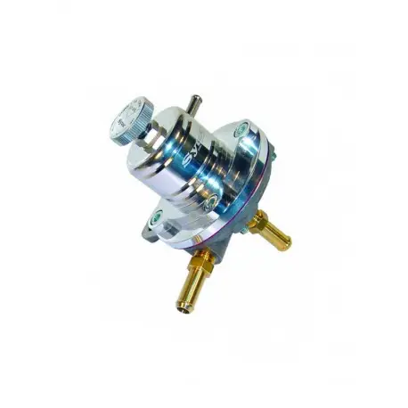 Régulateur de pression d&rsquo;essence réglable 1-5bar | Comaptible E85 | Durite 8mm | Sytec M-SAR001 | Bleu/Argent/Rouge Offre Exclusive
