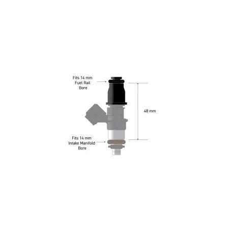 Expédition Rapide Adaptateur injecteur EV14 Compact « Pico » Embase 14 mm / Longueur 48mm | Haltech – HT-080005