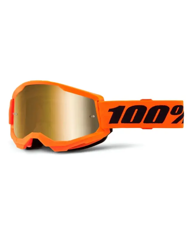 Haute Qualité Masque Moto Cross100&percnt;Strata 2 orange fluo