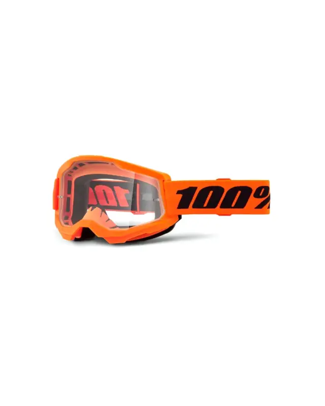 Masque Moto Cross100%Strata 2 orange fluo Populaire