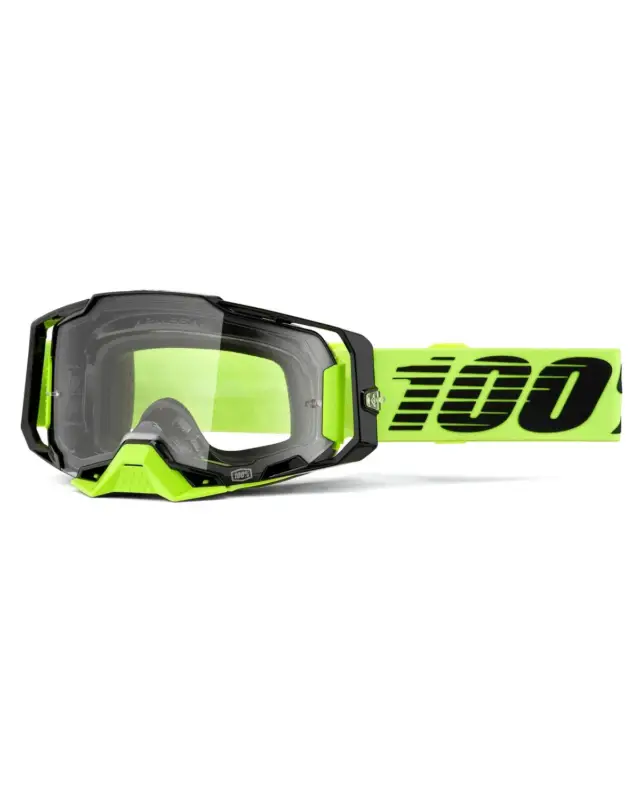 Réduction Masque Moto Cross100&percnt;Armega jaune fluo