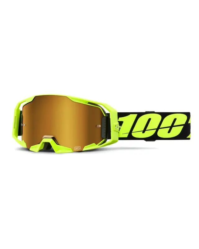 Masque Moto Cross100%Armatic jaune fluo Prix Promo