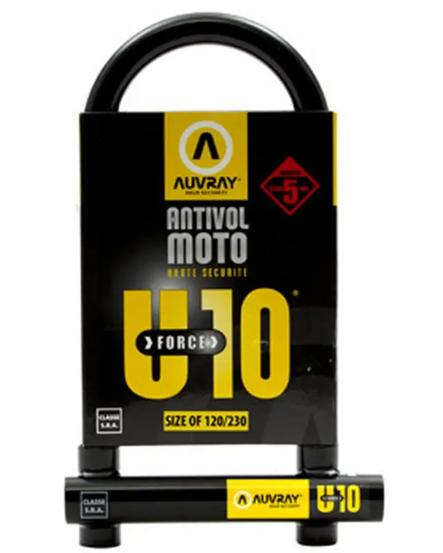 Antivol en U MotoauvrayFORCE 10 DF 120/230 SRA Quantité Limitée