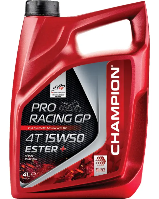Vente Flash Huile 4 Temps Motochampion PRORACING GP 4T 15W50004L -100% Synthèse ESTER+