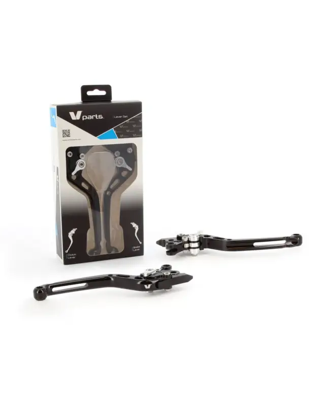 Populaire Kit Levier Embrayage et Frein Motov parts Leviers V-PARTS standard 175mm taillé masse noir/visserie alu avec adaptateurs par paire Honda