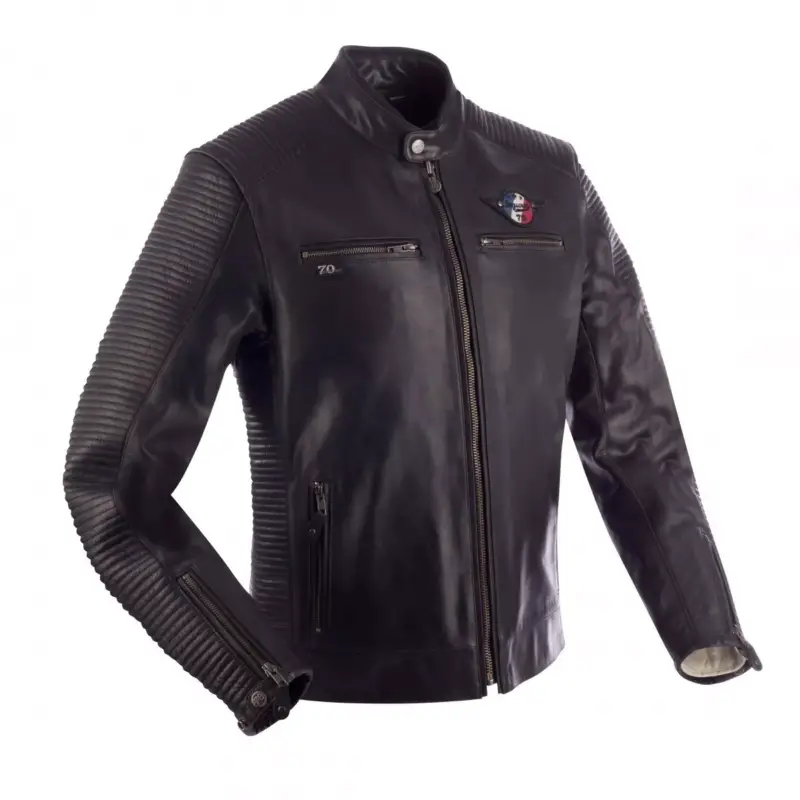 Blouson moto cuir SEGURA RIVERTON Noir Dernier Modèle